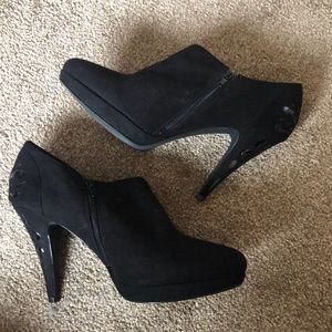 IMPO BOOTIE HEELS BLACK WOMENS 8.5